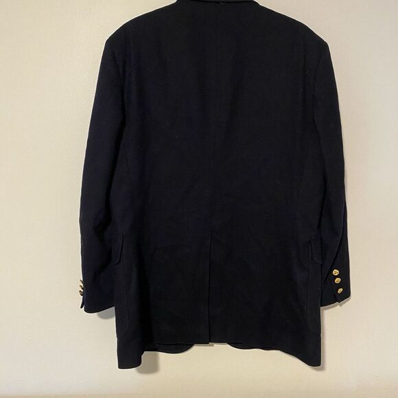 Pendleton Mens Wool Blazer Size 42L Jacket 2-Button Navy Blue Gold Buttons - Picture 7 of 12